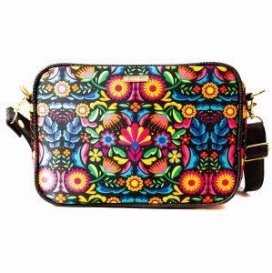 Torebka Listonoszka 2w1 Ethnic Flowers – Wegańska, Kolorowy Wzór Meksykański, Na Ramię